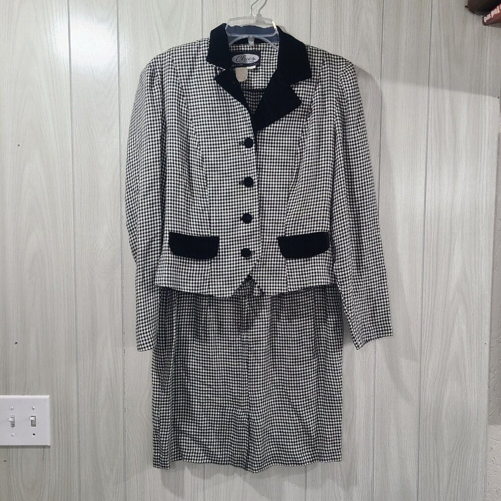 Vintage Clues Collections Womens Skirt Suit Size 8